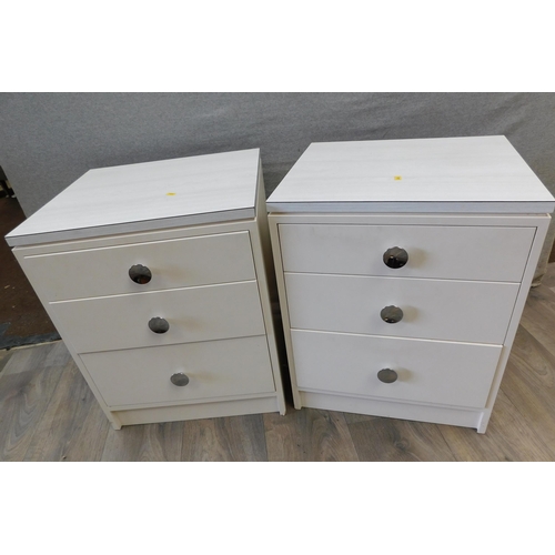 550 - Pair of Formica topped bedside drawers