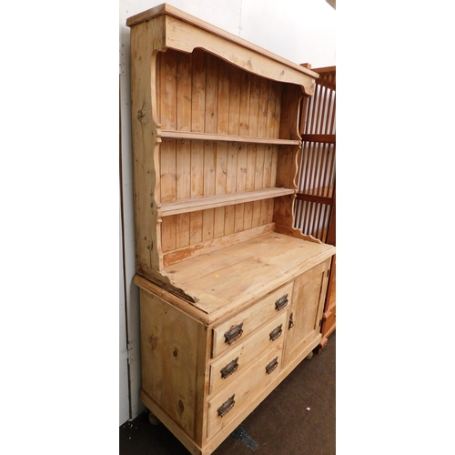 561 - Solid pitched pine dresser