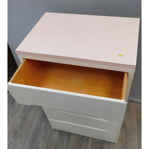 647 - 5 Drawer retro set of drawers with Formica top