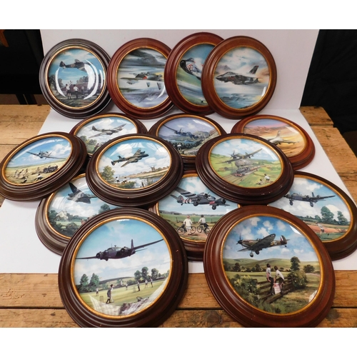 81 - Fifteen - Ltd. Edition Royal Doulton/Heroes of the Sky plate set framed - no damage