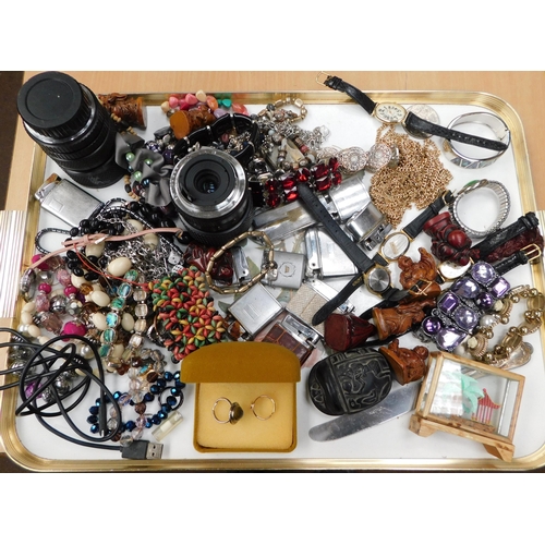 92A - Mixed items - including jewellery/lighters/camera & lenses