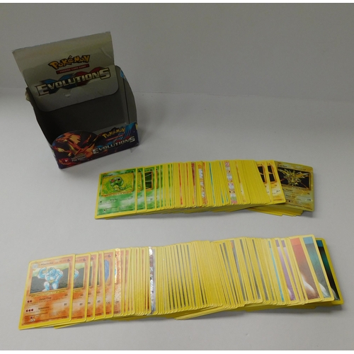 186 - 243 - 2016 dated - Pokémon evolutions cards - including holos