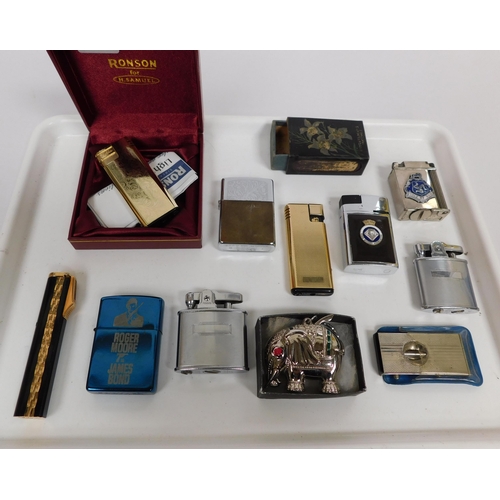 20 - Mixed tobacconalia including - lighters/matchbox holder & cheroot cutter