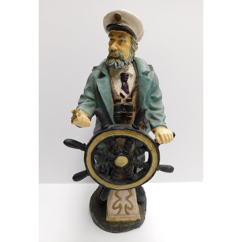 47 - Resin - ships Captain figure - approx 18