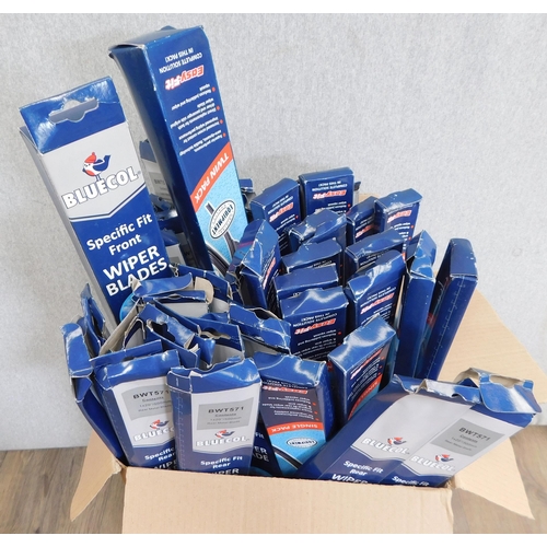 502 - Job lot box of assorted Bluecol wiper blades