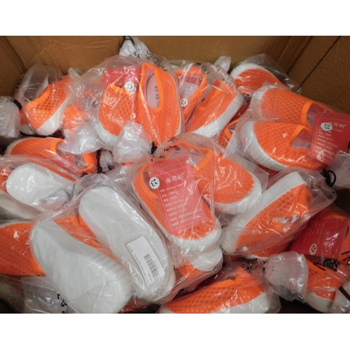 530 - Large box of new & bagged children's pumps (size 23)