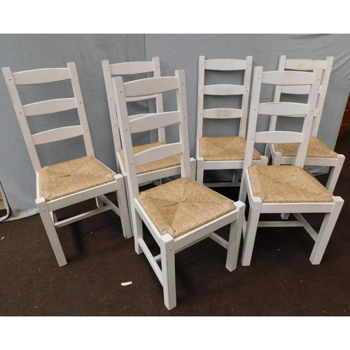 555 - Set of 6 wooden dining chairs