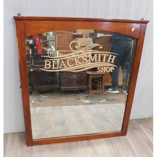 563 - Blacksmith shop advertising mirror approx 34x38