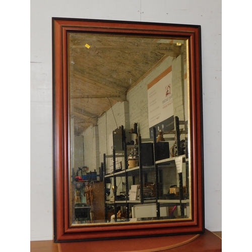 589 - Large framed mirror approx 42x30