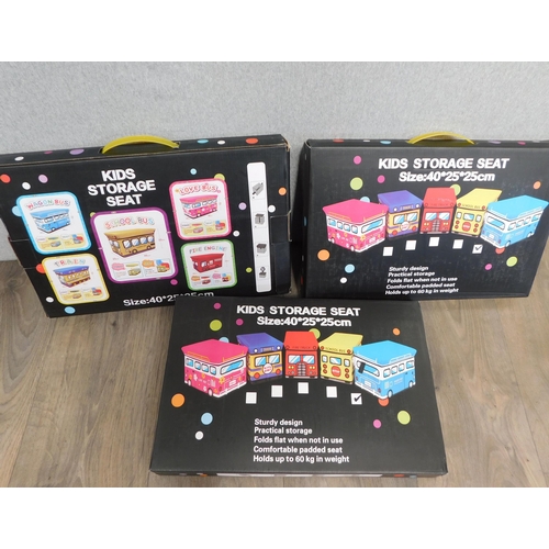 601 - 3 Kids storage flatpack boxes