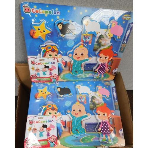 612 - 15+ New & sealed Cocomelon wooden puzzle, Bedtime