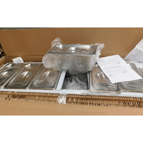 649a - 6 Tray stainless steel electric catering griddle