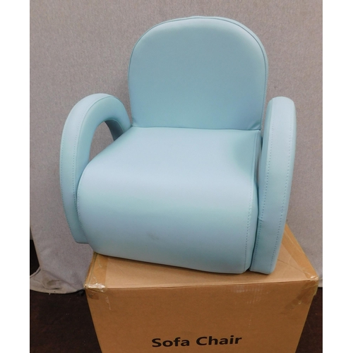 667 - Light blue new child's sofa chair