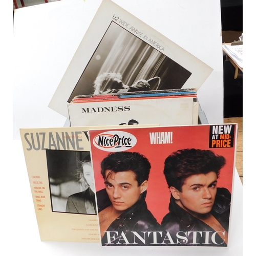 77 - 1980s era LPs - including Wham/Madness/U2 & Suzanne Vega