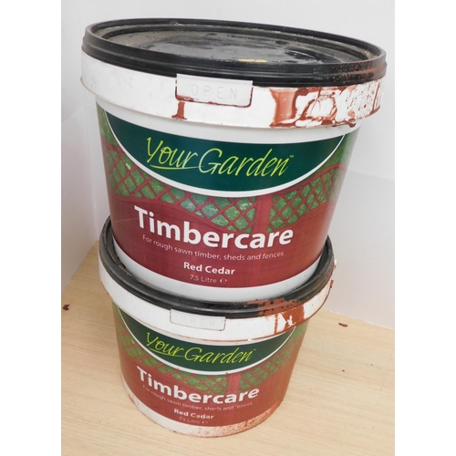 810 - 2x 7.5L Timbercare red cedar paint