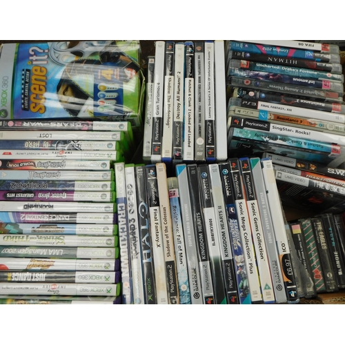 825 - Box of Xbox 360 and PS games