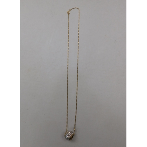 222 - 9ct gold - chain & pendant