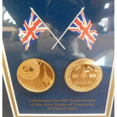 12 - Concorde - Last Commercial Flight/print & coins set - with COA