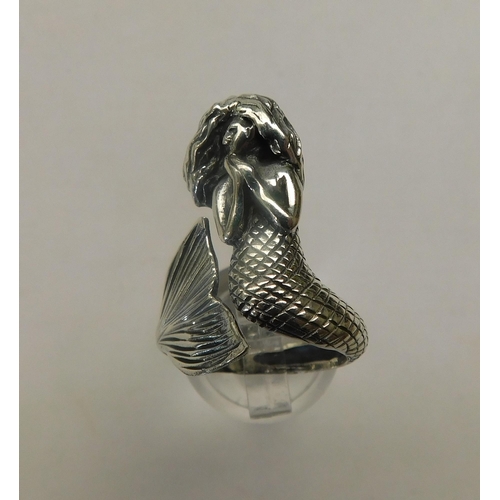 121 - Silver - mermaid ring