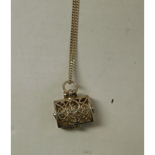 123 - Silver - vinaigrette pendant & chain