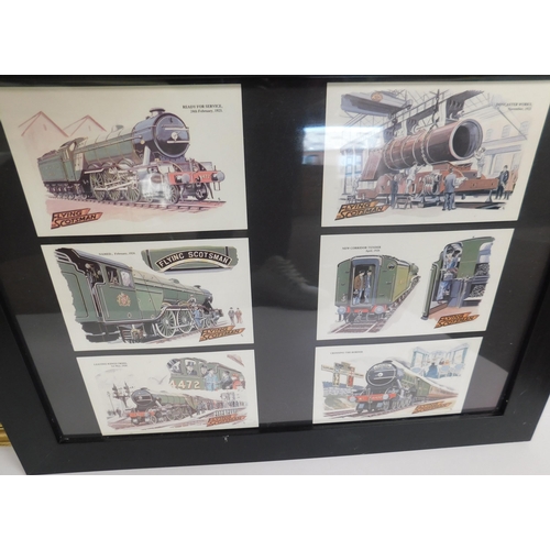 565 - Signed Coulson aviaton print and rail print