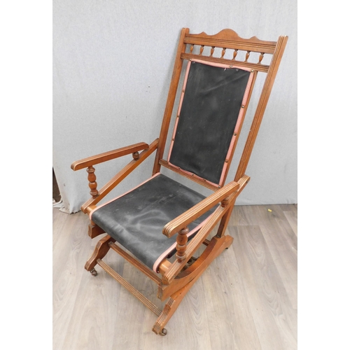 573 - Vintage rocking chair on castors