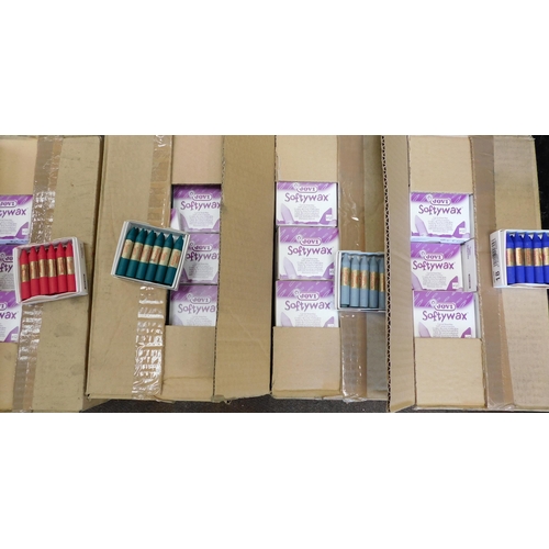 619 - 4 Boxes of Jovi softy-wax crayons - various colours