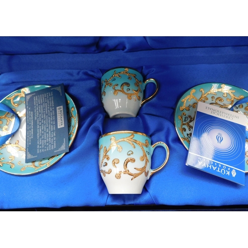 161A - Kutahya porcelain tea set - boxed & paperwork