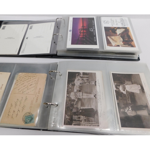 188 - Two - albums of postcards & photographs