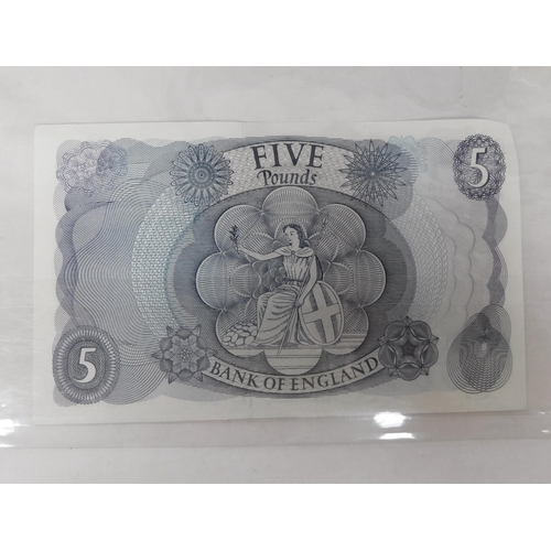 108 - Bank of England - Queen Elizabeth II - £5 blue note