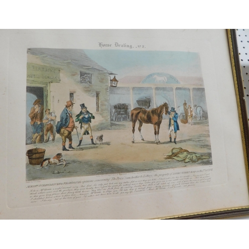 176A - Antique etchings - 1841 by J.Harris - one without glass/framed