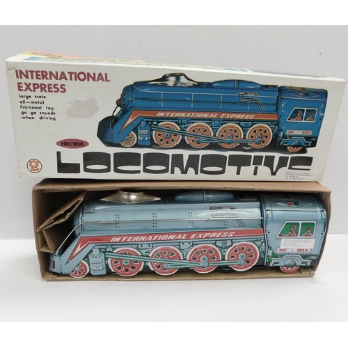 262 - International Express - Locomotive tin train - boxed...