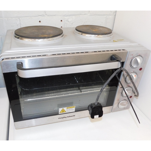 547 - Morphy Richards grill and hob table top oven in w/o