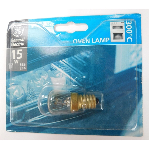 555 - Box of general electric 15W 300 degrees Celsius oven lamps