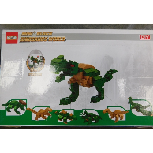 669 - 8 New and boxed Dr Star 6 in 1 mini block 'Dinosaurs World'