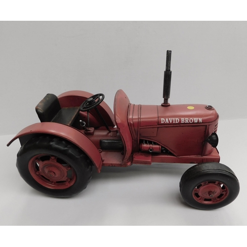 116 - Tin plate - David Brown tractor - approx 15