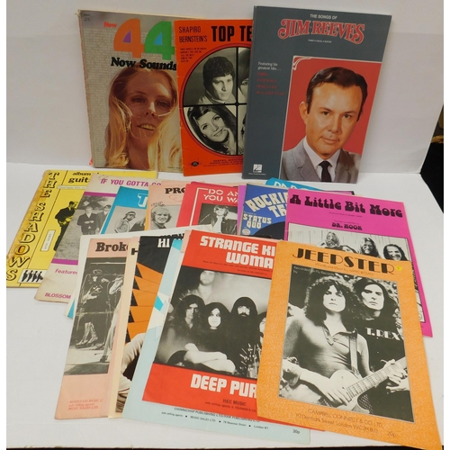45A - Vintage 1960s & 70s era - music books & sheet music - including T-Rex/Deep Purple/Wings/Nazareth/Dr ... 