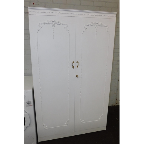 531 - White double Regency style wardrobe