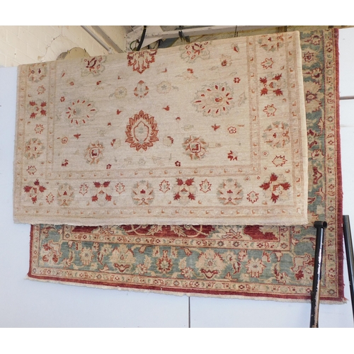 544 - 2 Large woven rugs - approx. 64