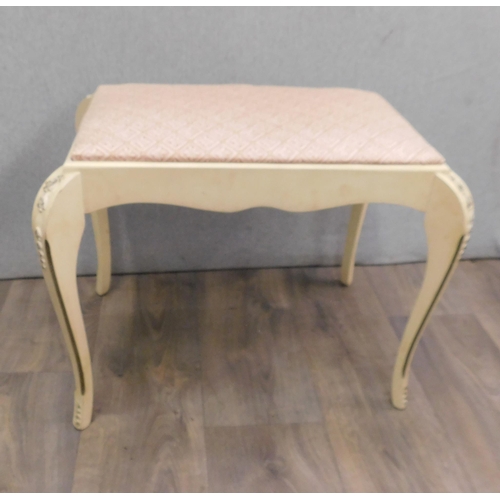 617 - Regency style kidney shaped dressing table & stool