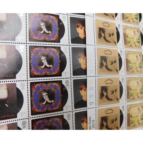 72A - Two - Full sheets of Elton John - British stamps