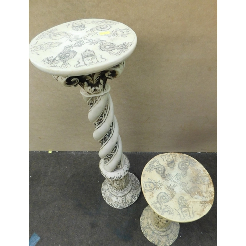 82 - Barley twist & classical style - plant stands/Thai detail  approx 35