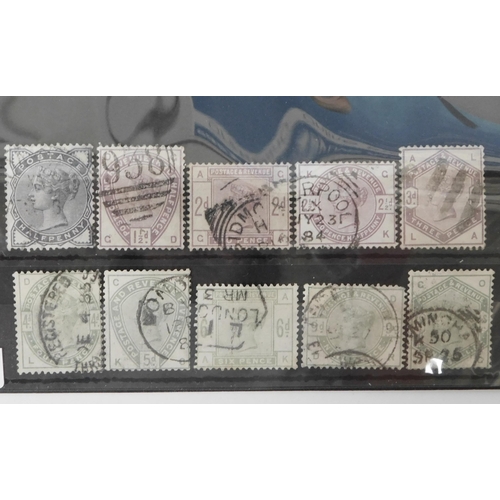 102 - 1883/1884 dated - set of Lilac & Green stamps