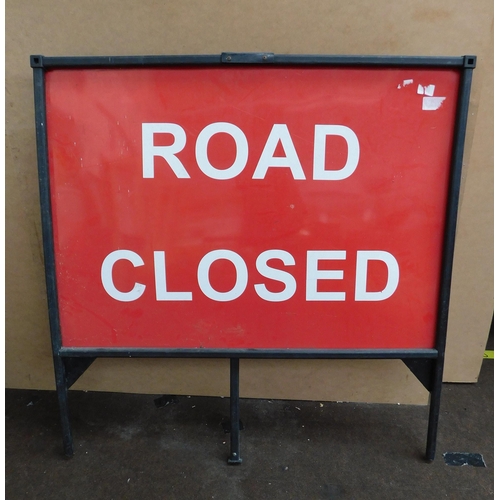 240 - Road closed sign - with stand