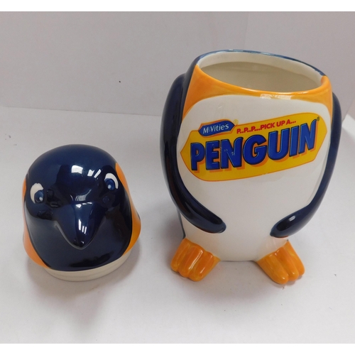 260 - McVities advertising - penguin cookie jar - no damage