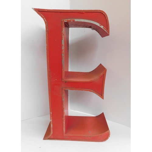 27 - Metal - display/advertising - letter E  (23