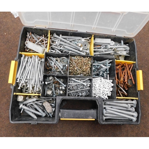 529 - Stanley box full of screws etc.