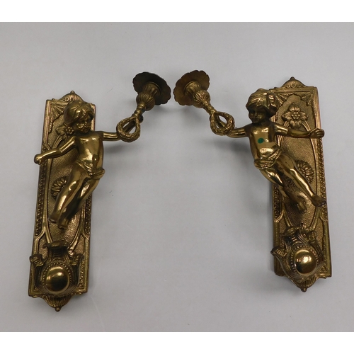 54 - Victorian style - brass curtain tie backs