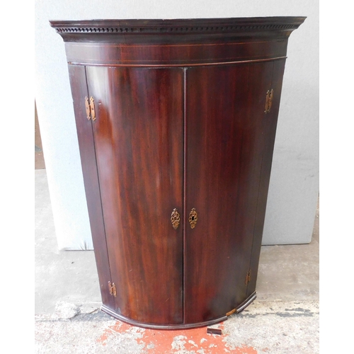 544 - Antique corner cabinet with secret compartment