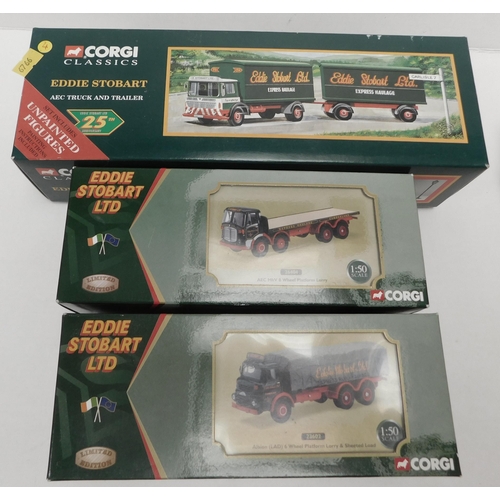 58 - Three - Corgi/Eddie Stobart - die cast models including 97369/26404 & 23602 - boxed